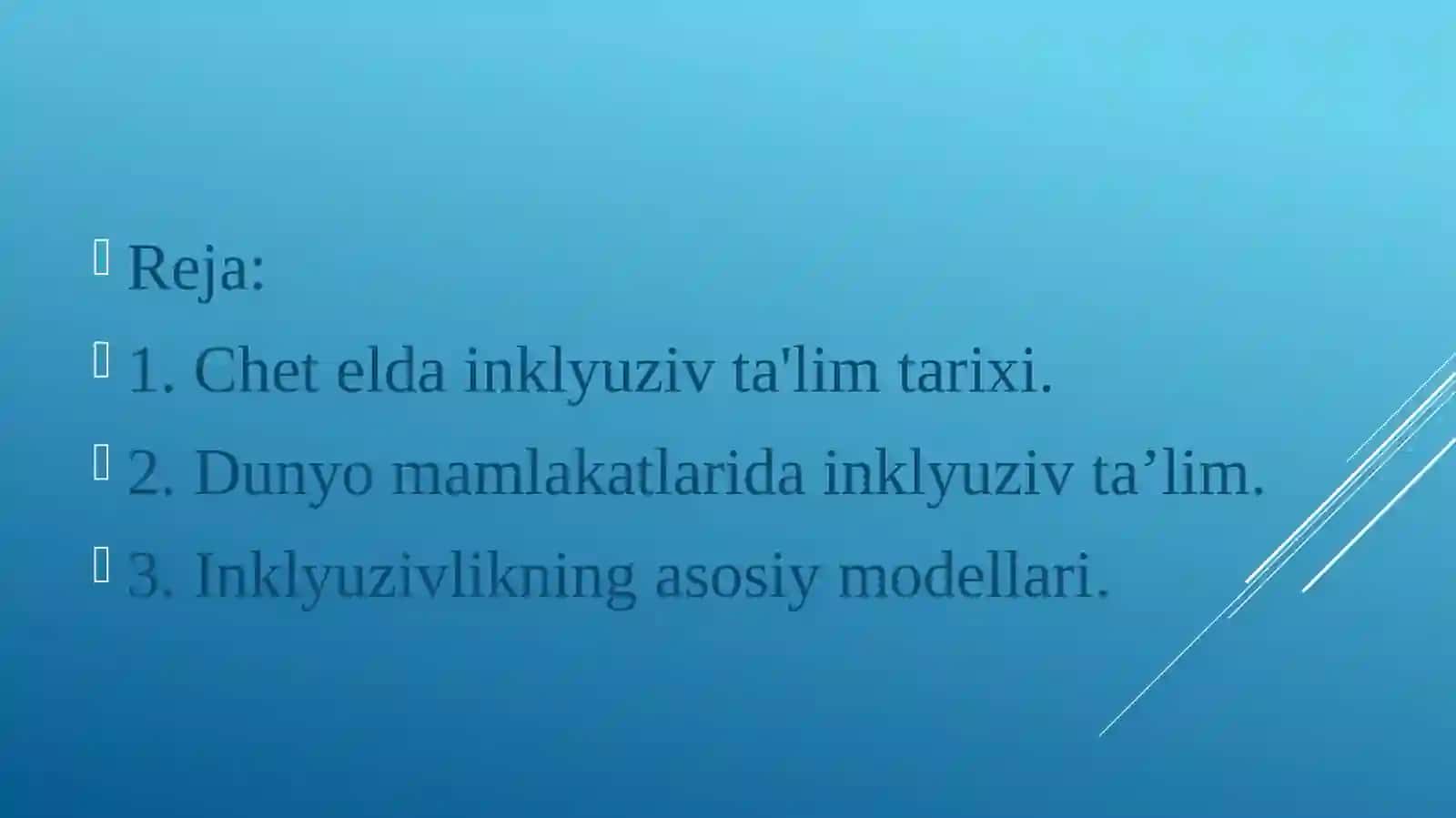 Chet elda alohida yordamga muhtoj bolalarning inklyuziv ta'limi 2