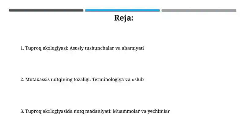 Tuproq ekologiyasi 2