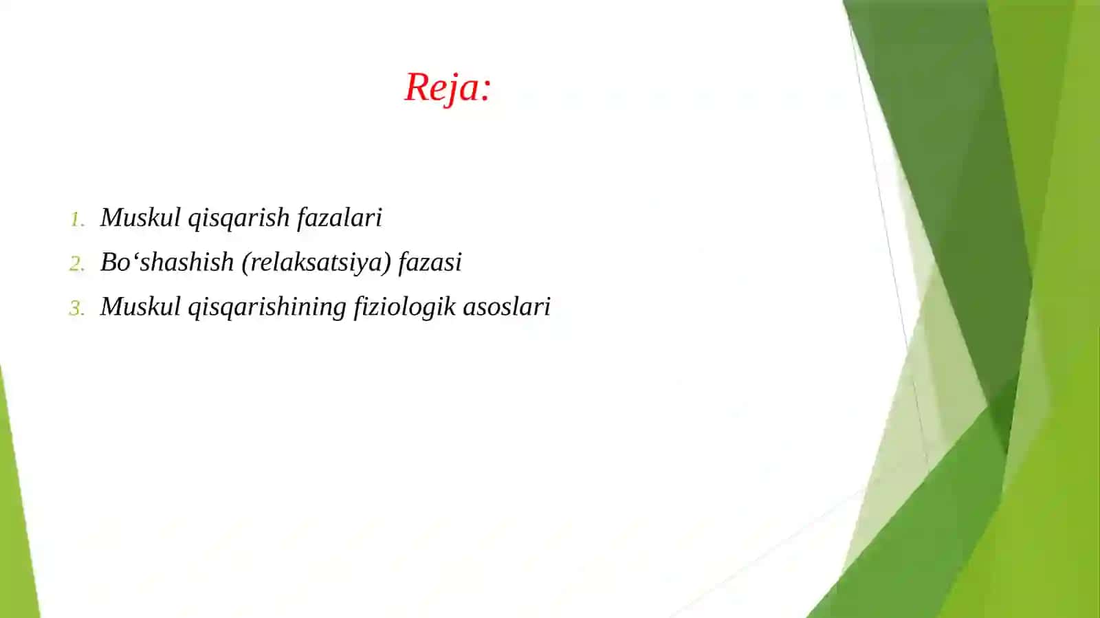 Muskul qisqarish fazalari 2