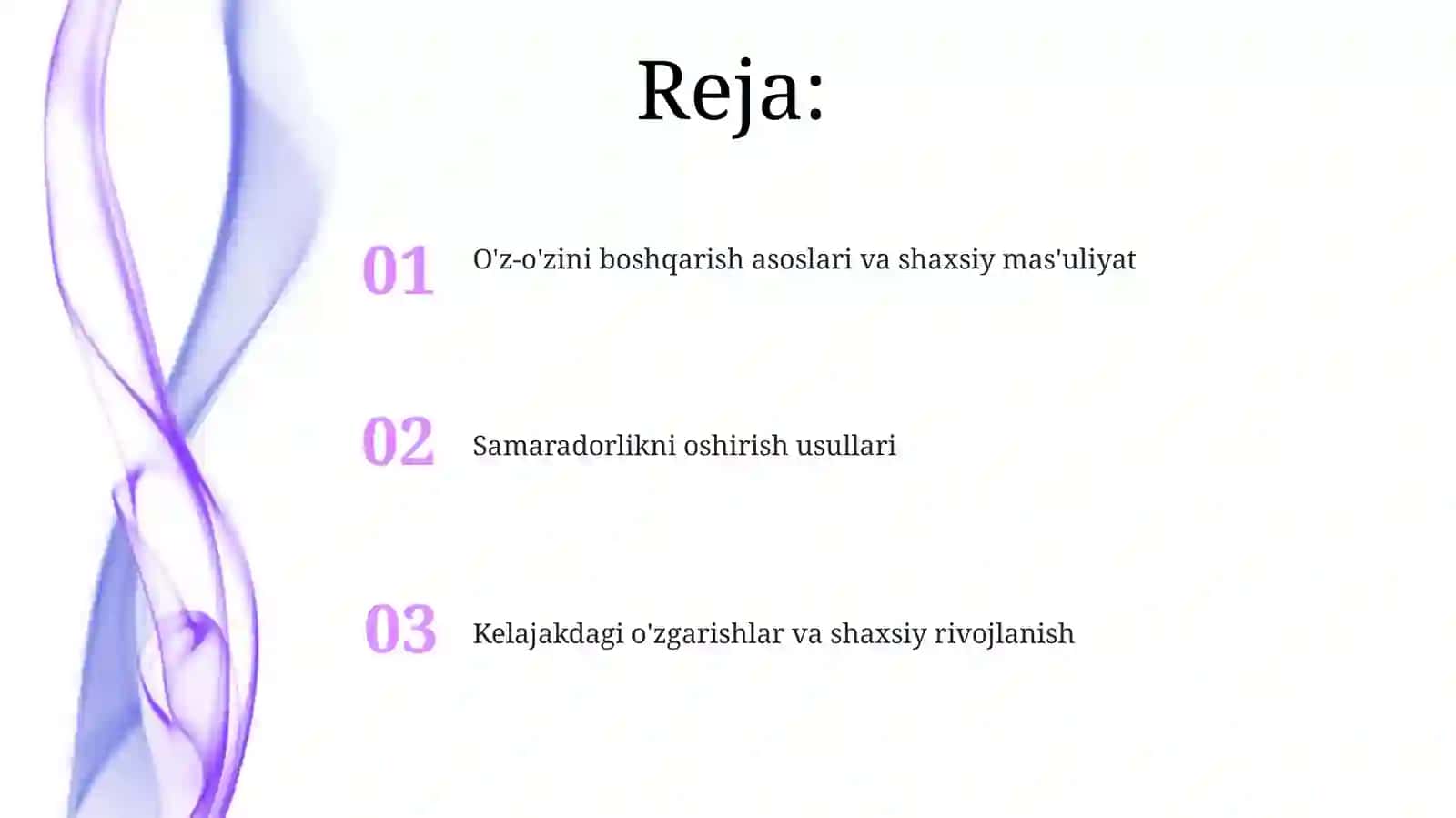 O'z o'zini boshqarish va samadorlik uchun javobgarlik 2