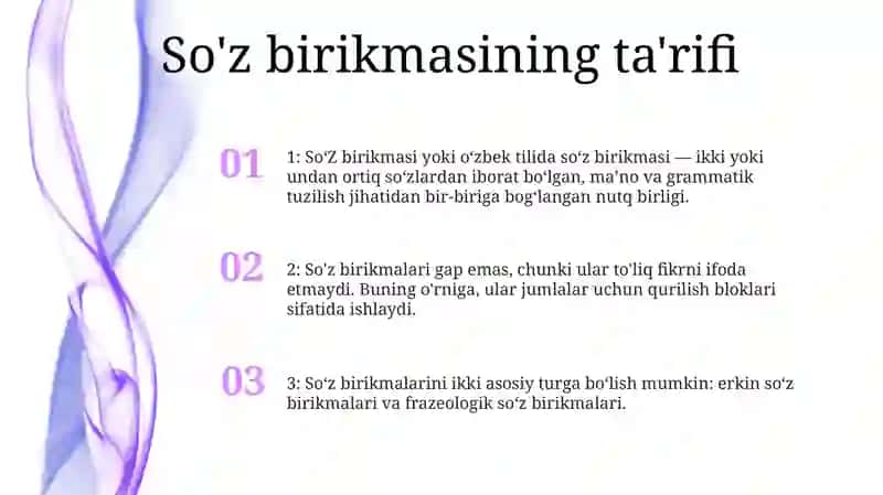 SoʻZ Birikmasi 2
