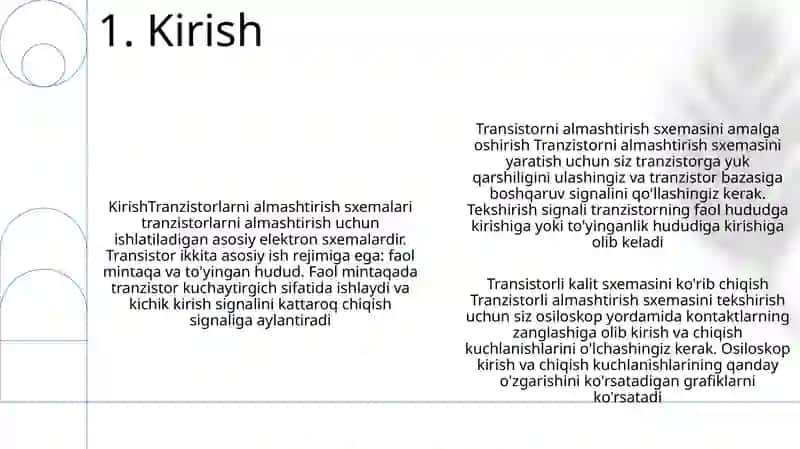 Tranzistorli Kalit Sxemasini Yigish Va Uni Ôrganish 2