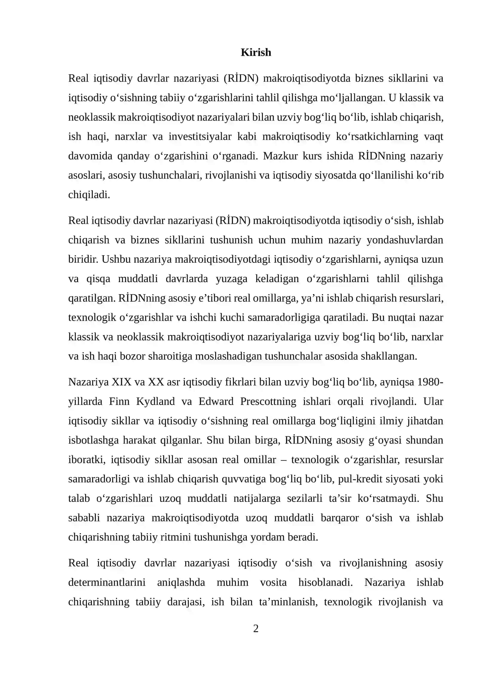REAL IQTISODIY DAVRLAR NAZARIYASI 2