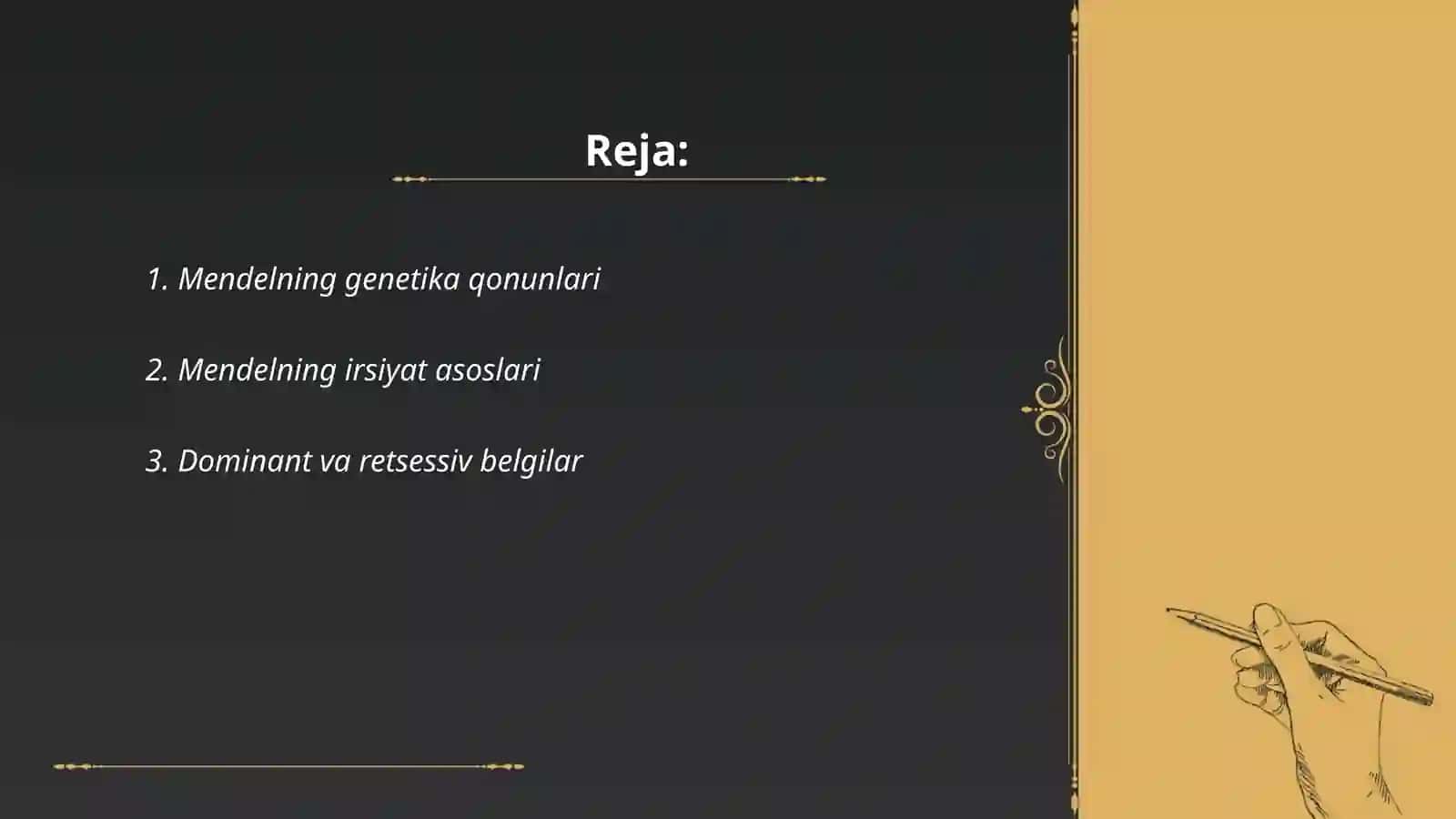 Mendelning 3-qonuni 2