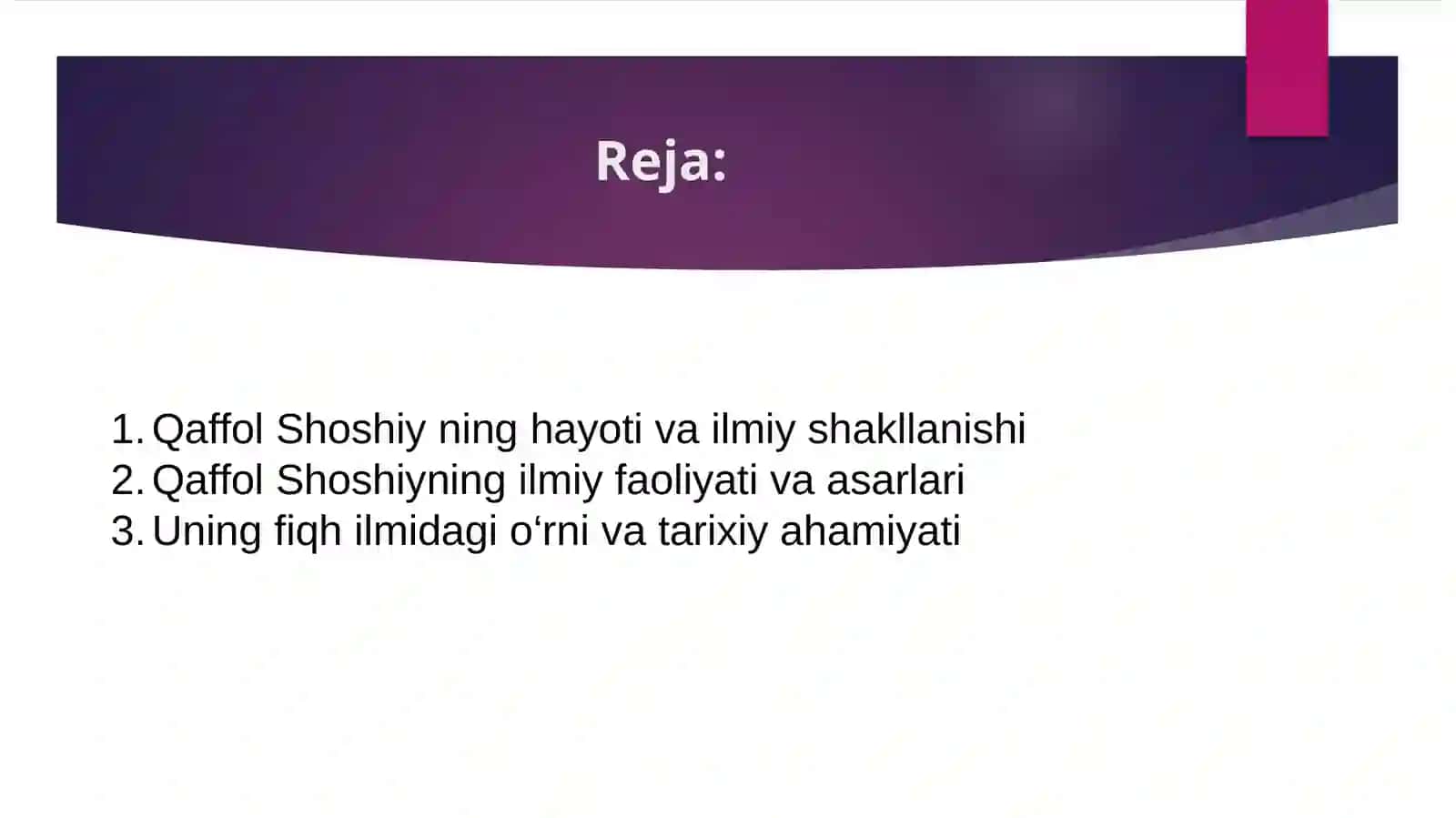 Qaffol Shoshiy faoliyati 2