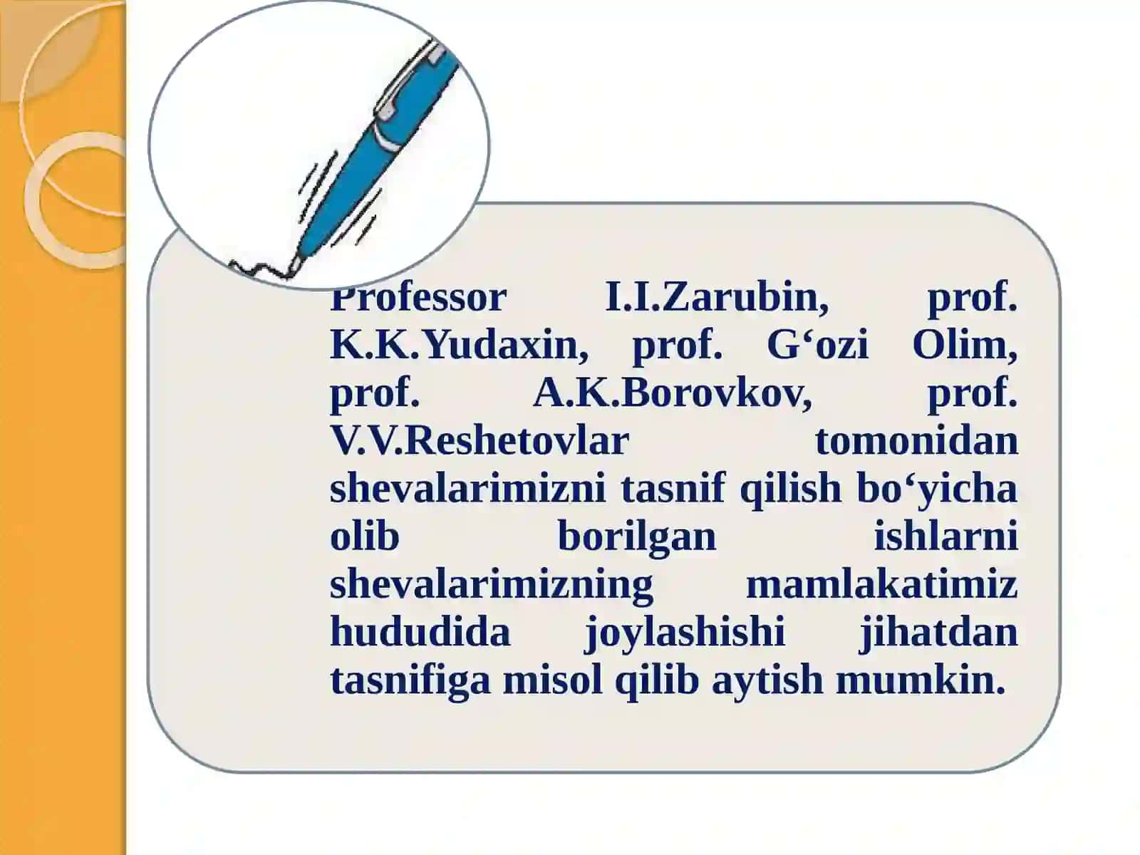 O‘ZBEK SHEVALARINING TASNIFI 2