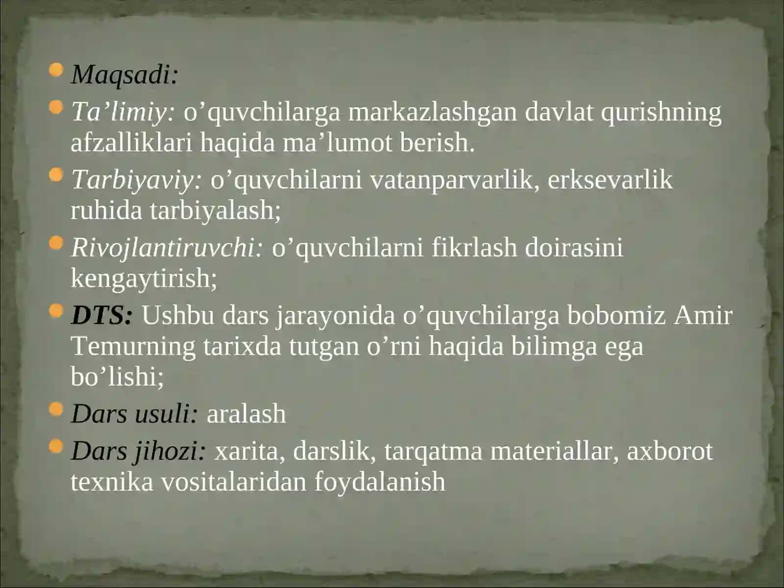 O'quvchilarga markazlashgan davlat qurishning afzalliklari 2
