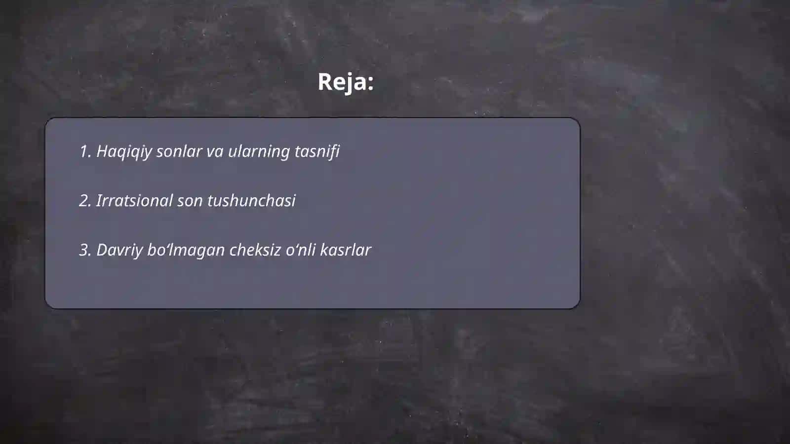 Haqiqiy sonlar 2