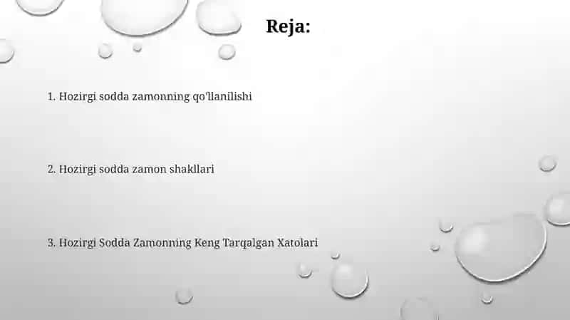 Present simple tense [Hozirgi oddiy zamon] 2