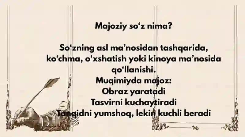 Muqimiy asarlaridagi majoziy so‘zlar 2