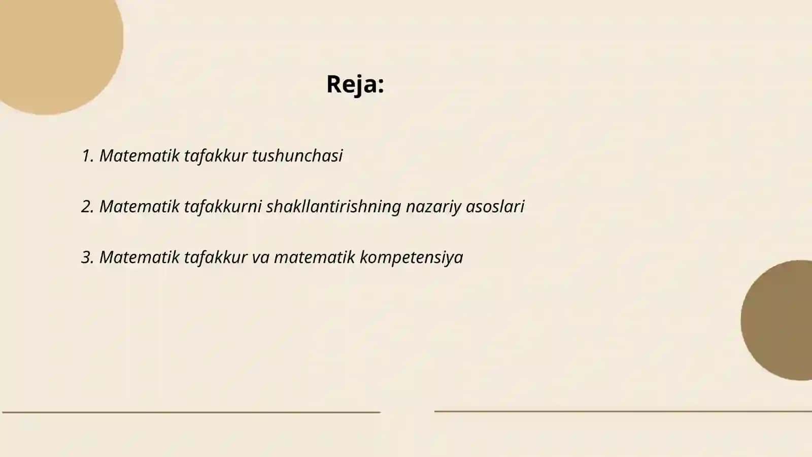 Oʻquvchilarning matematik tafakkurlarini shakllantirish metodikasi 2