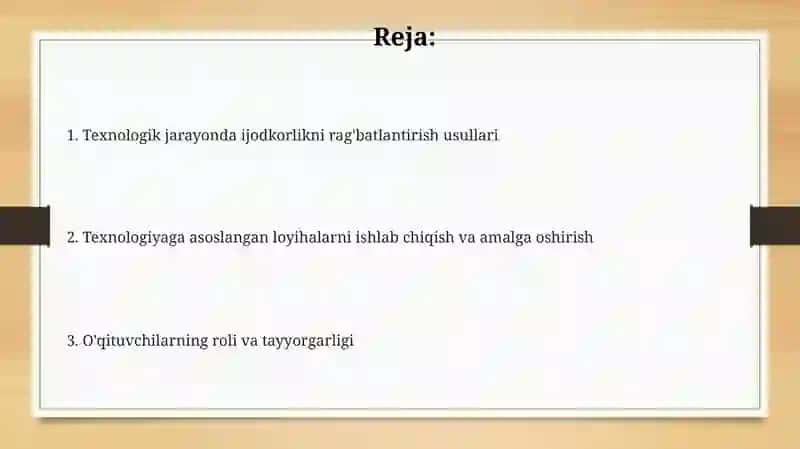 Texnologiya jarayonida oʻquvchilarning ijodiy qobiliyatlarini shakllantirish 2