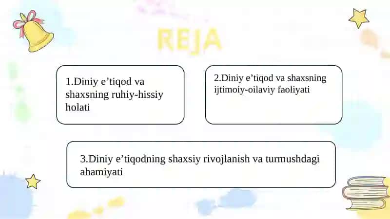 Diniy e’tiqod shaxsning turmushdagi roli 2