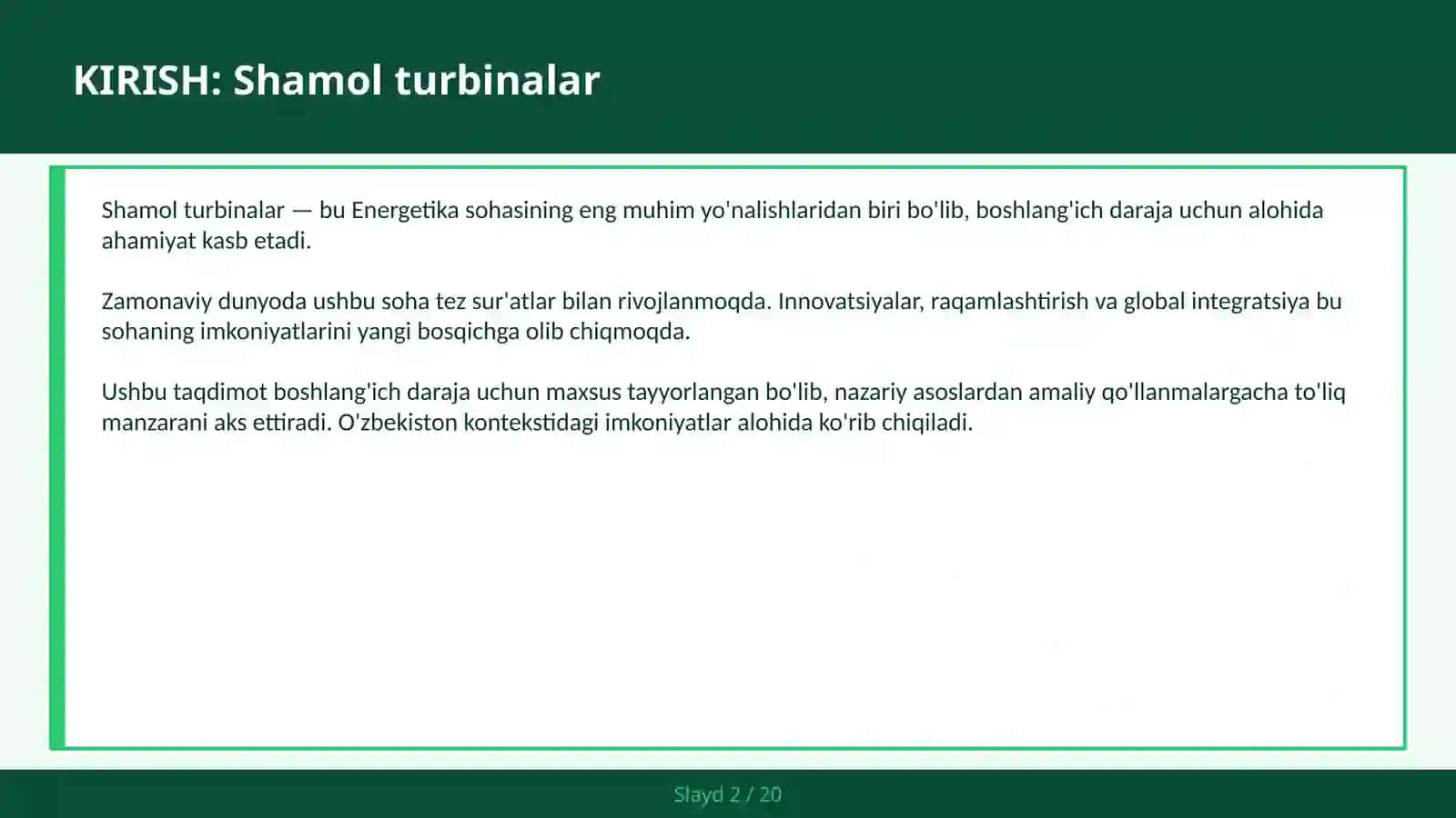 Shamol turbinalar 2