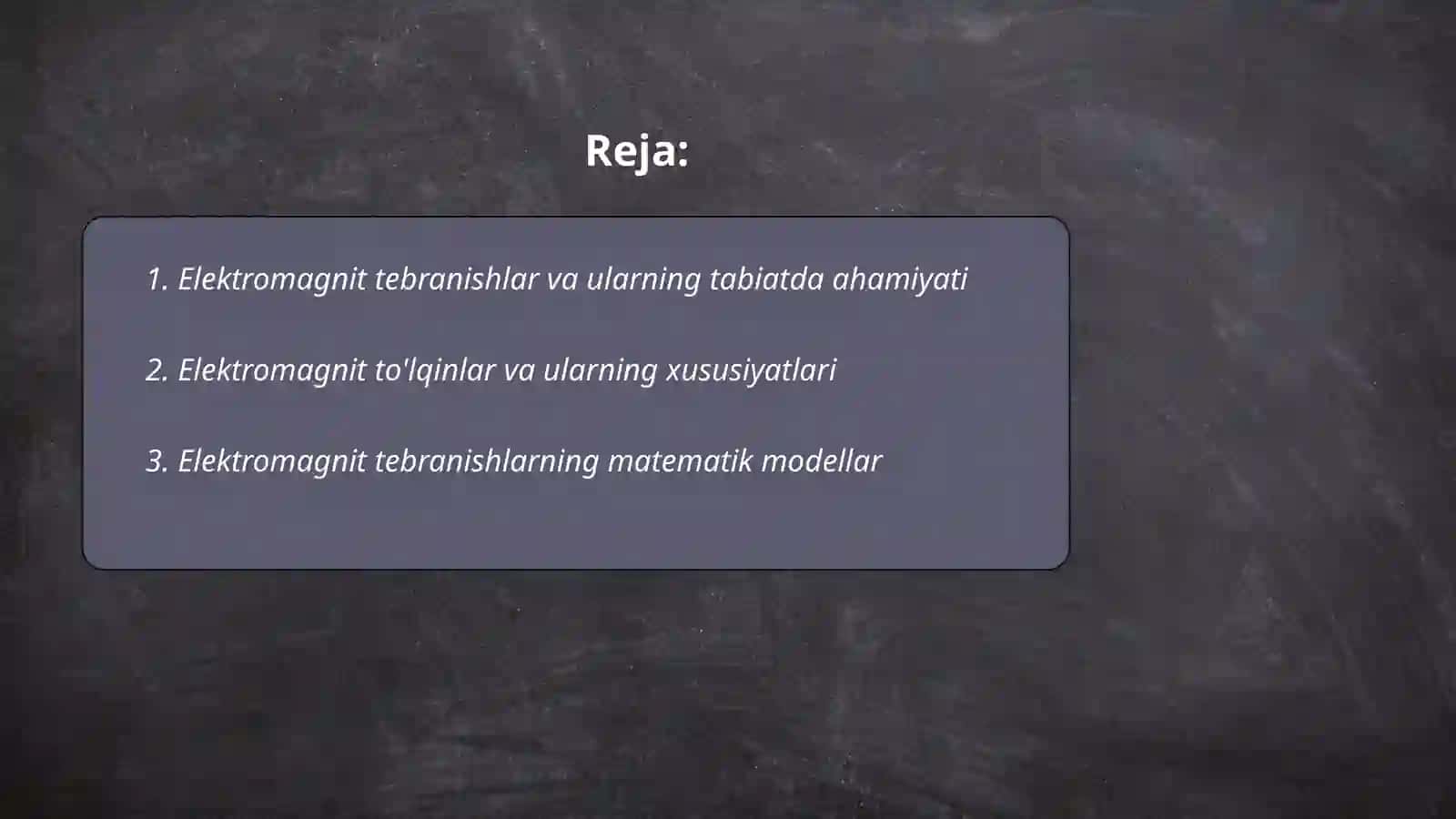 Elektromagnit tebranishlar 2