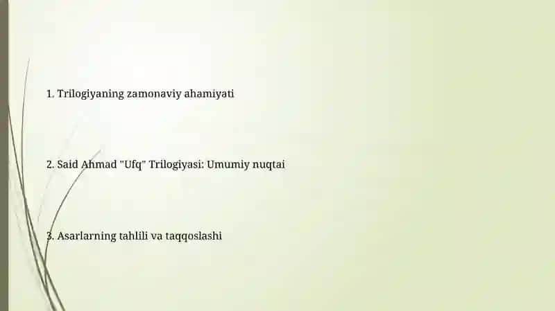 Said Ahmad "UFQ" trilogiyasi 2