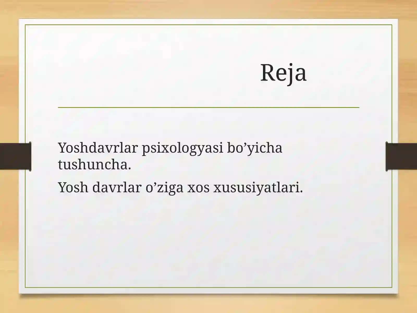 Yosh davrlar psixologiyasi 2