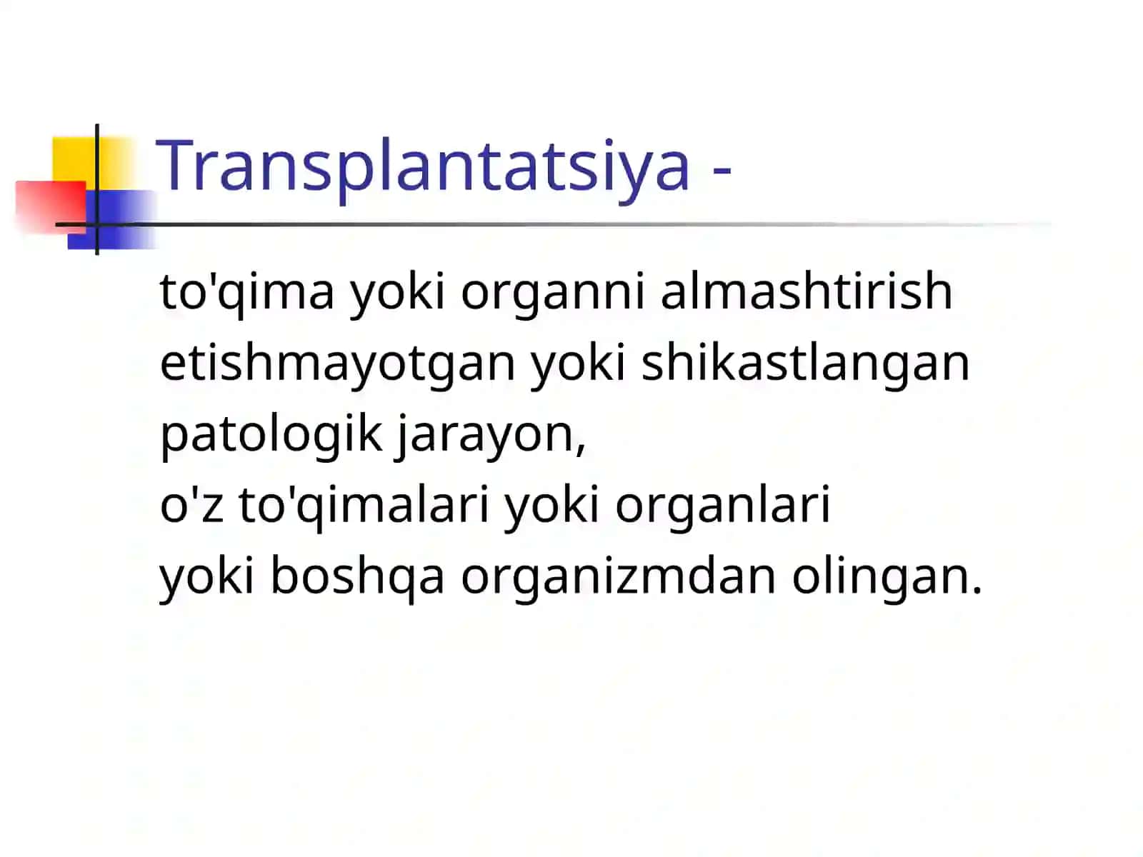 Transplantologiya va endovizual jarrohlik asoslari, robototexnika 2