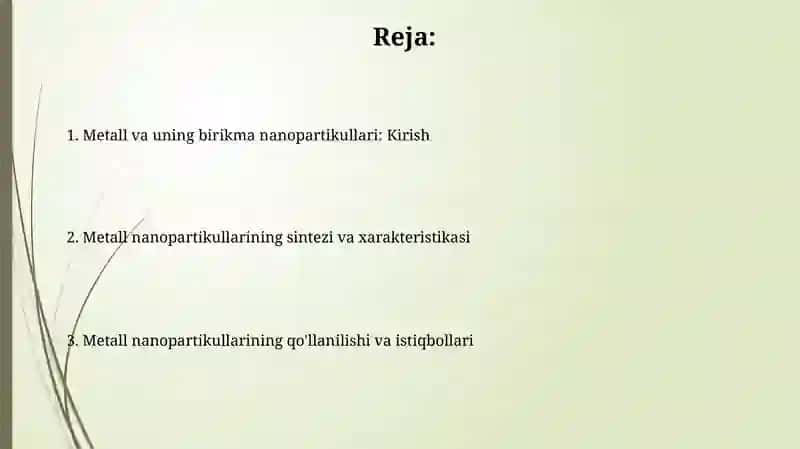 Metall va uning birikmalar nanozarrachalari 2