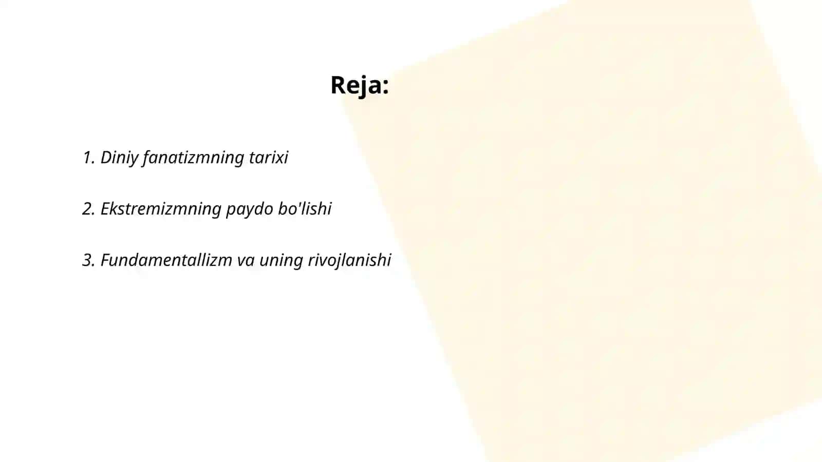 Diniy fanatizmning tarixi 2