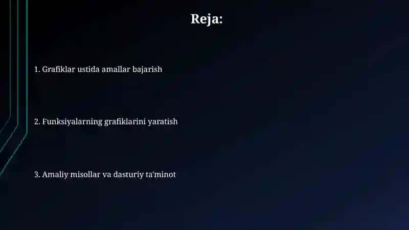 Matematik funksiyalar grafiklarini yaratish 2