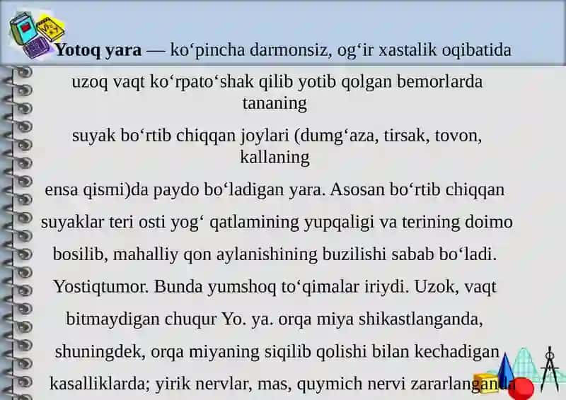 BEMORLARDA YOTOQ YARALAR 2
