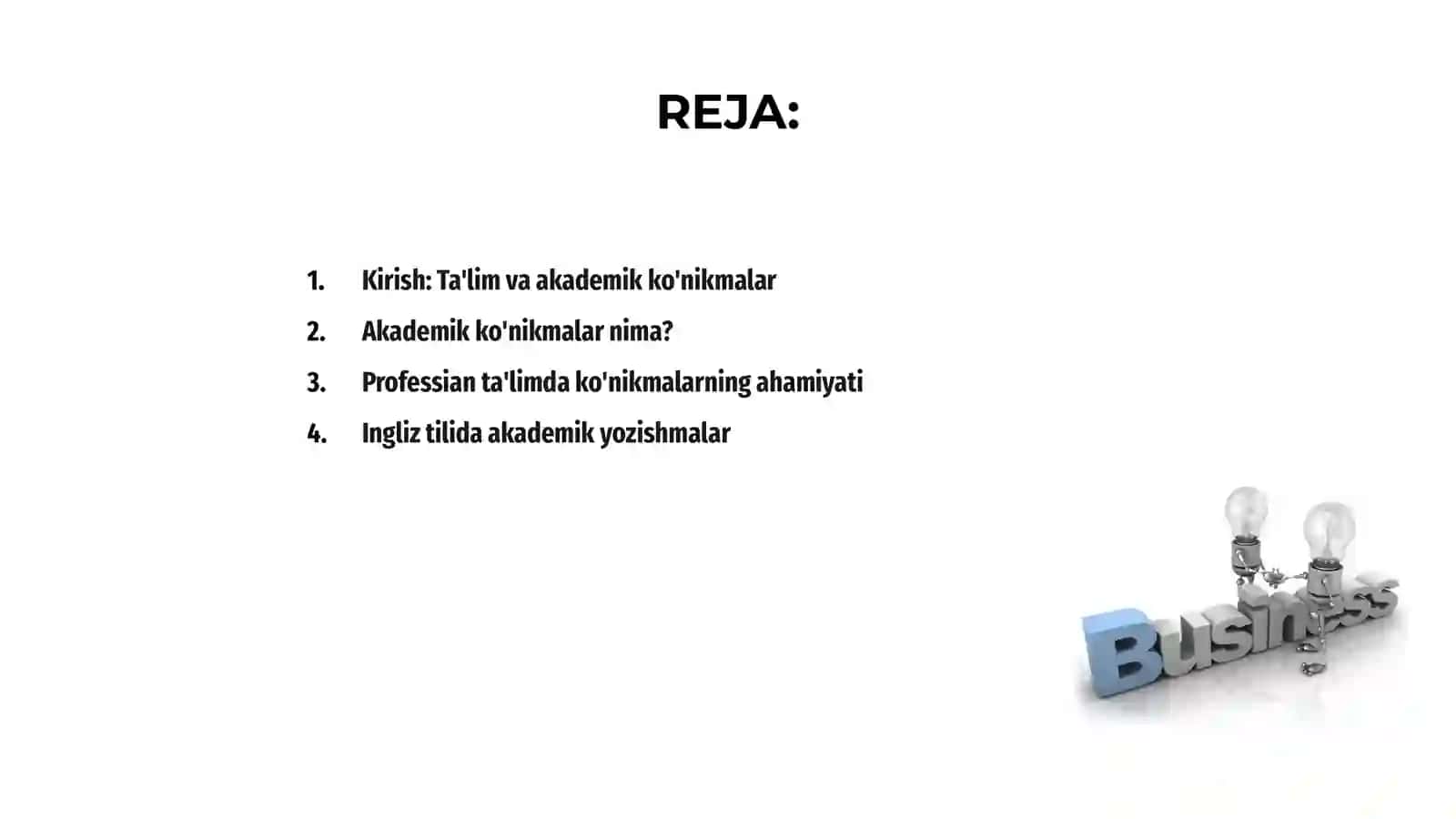 Professional ta'limda akademik ko'nikmalar o'rni 2