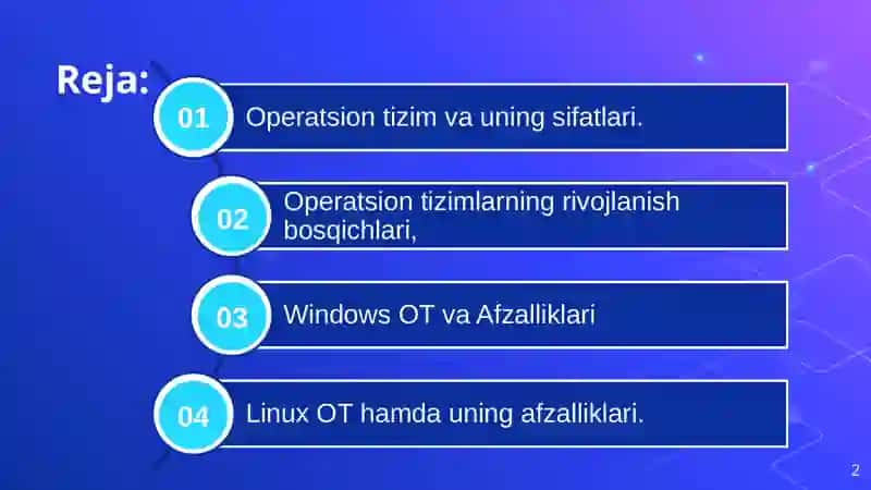 Window OT va Linux OT qiyosiy taqqoslash 2