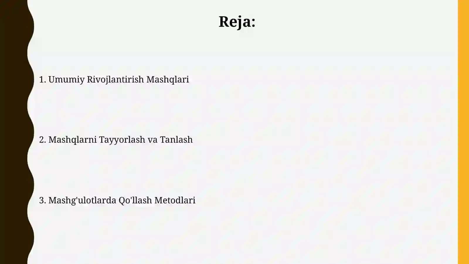 Umumiy Rivojlantirish Mashqlari 2