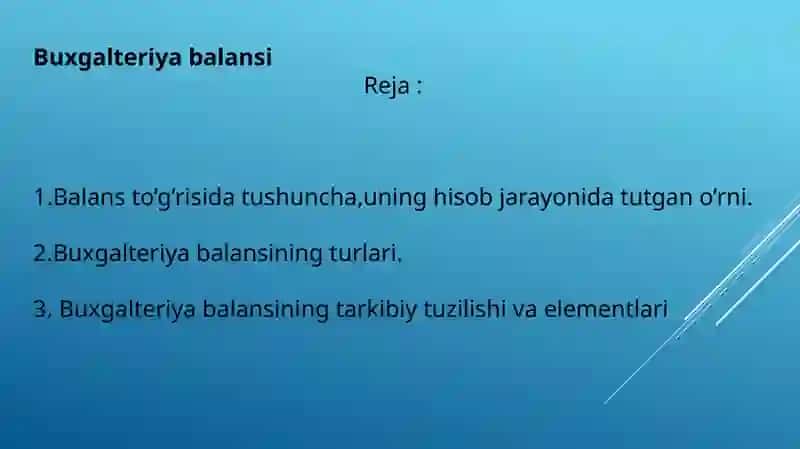 Buxgalteriya bilansi 2