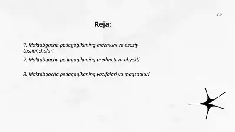 Maktabgacha pedagogikaning umumiy asoslari 2