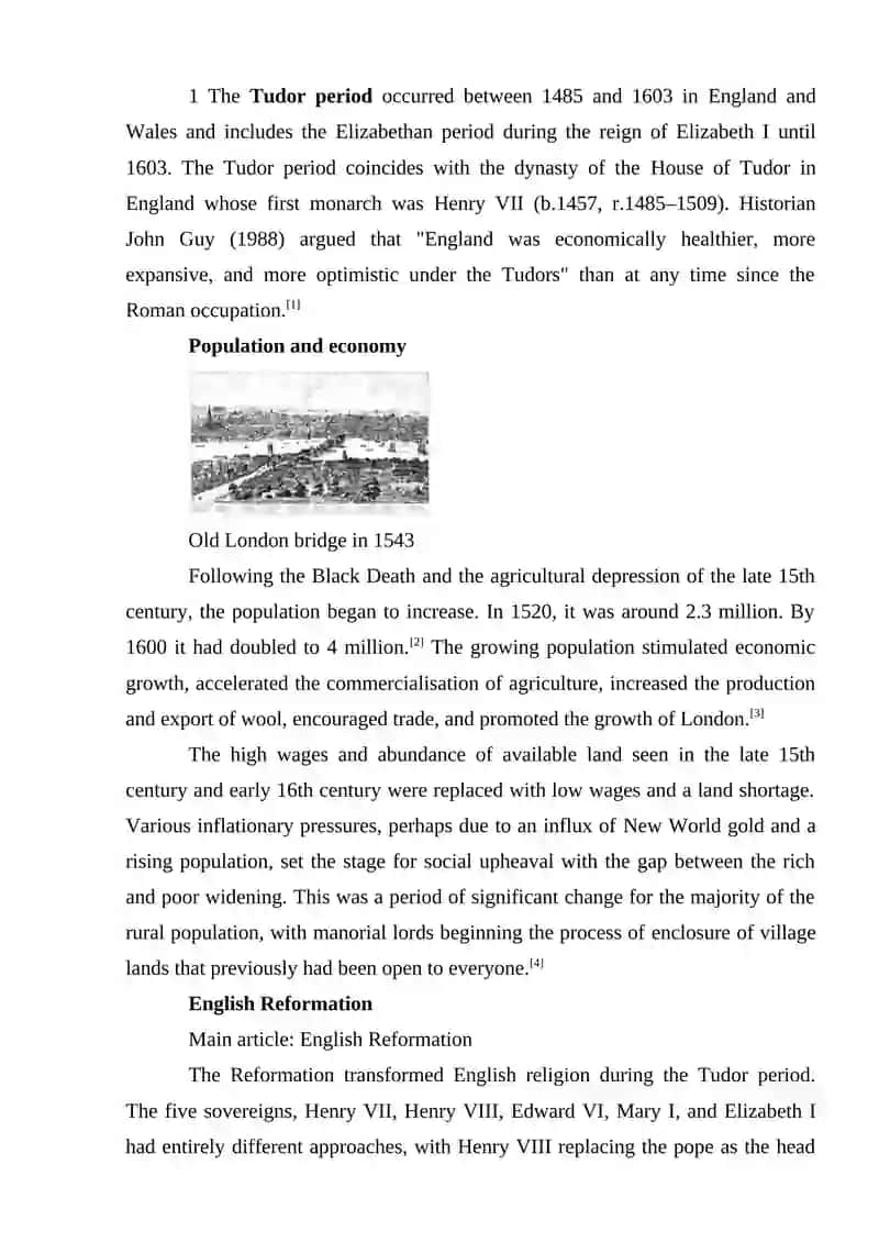 The Tudor Age (1485-1603) The English Reformation 2