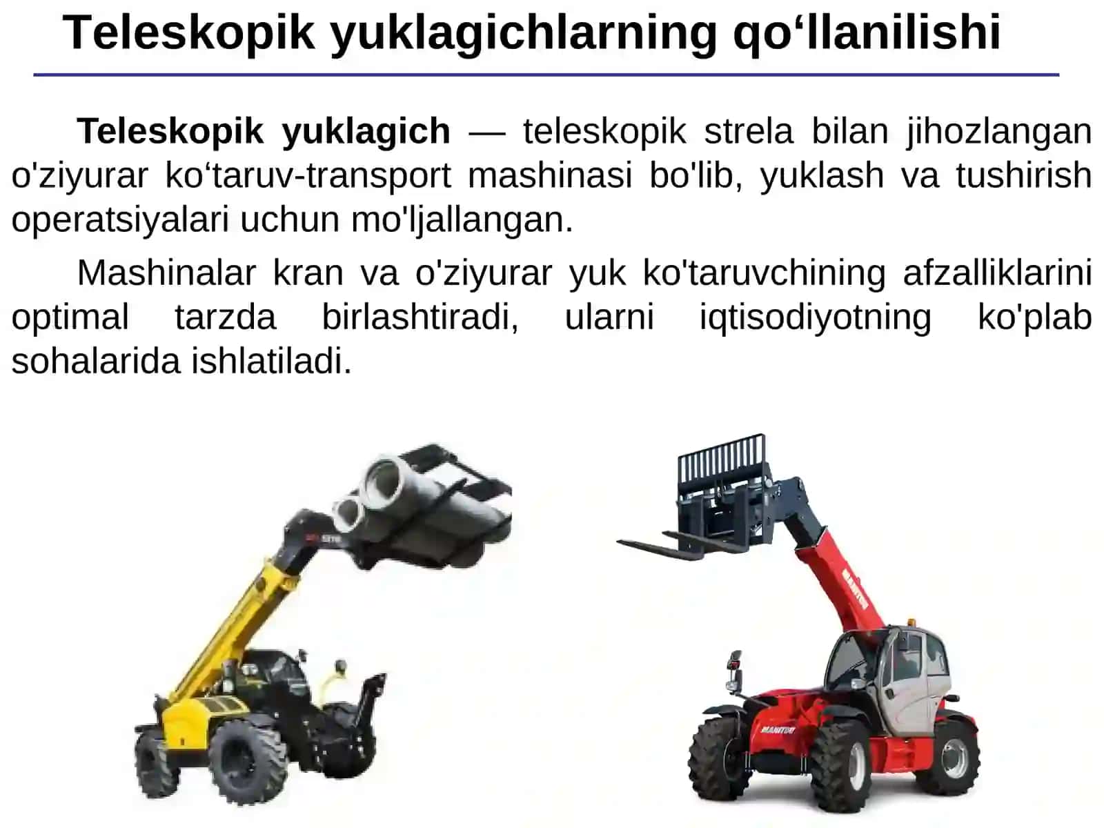 Teleskopik yuklagich 2