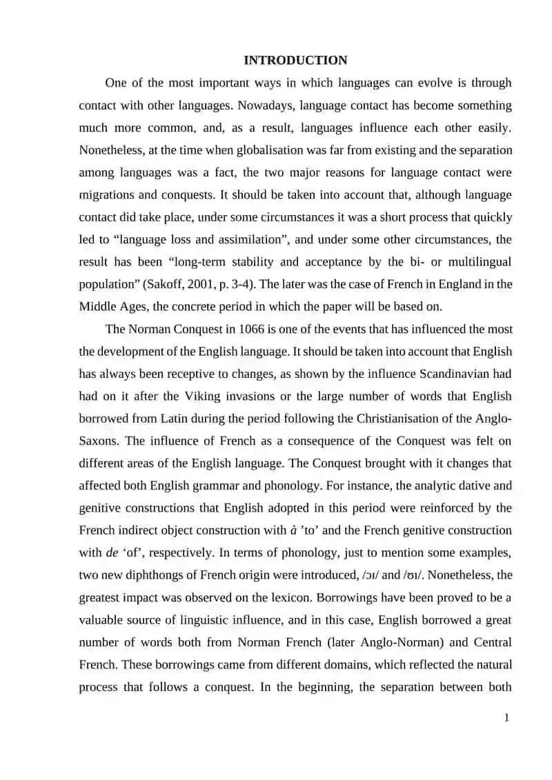 The Foreign (French) Influence on the Development of the English Language 2