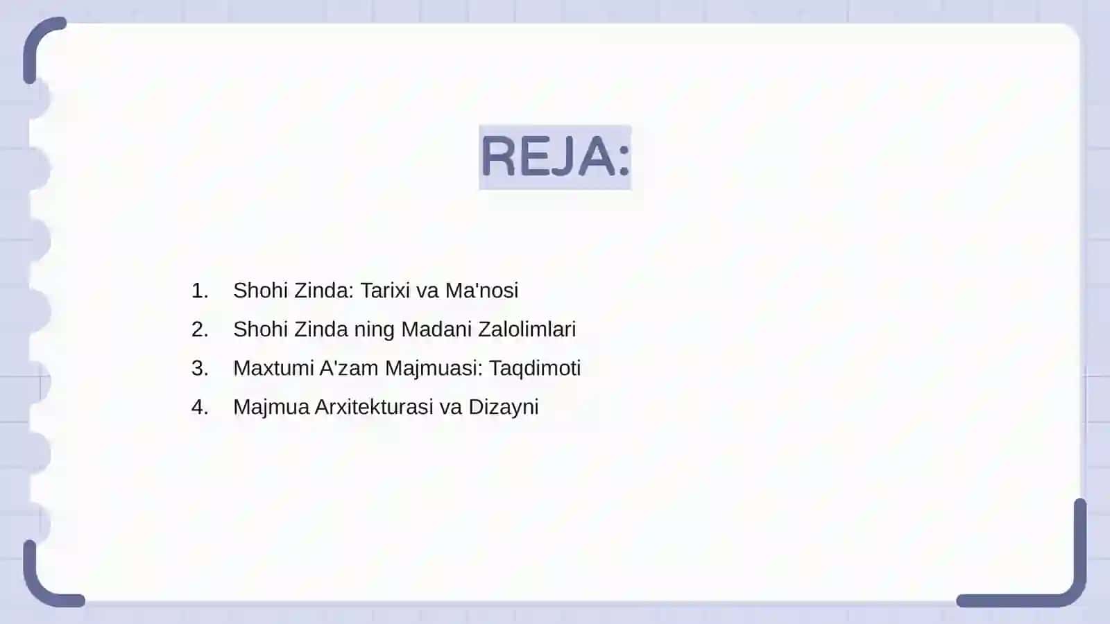 Shohi Zinda va Maxtumi A'zam majmualari 2