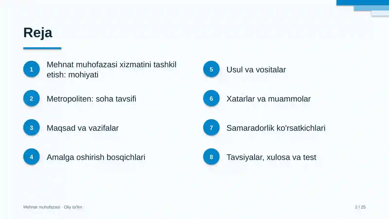 metropolitenda mehnat muhofazasi xizmatini tashkil etish 6568 2