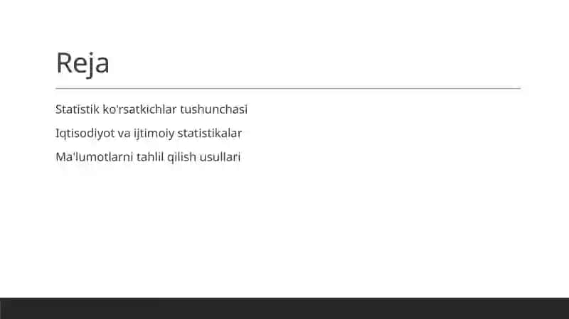 Statistik ko'rsatkichlar 2