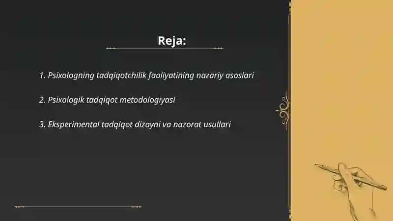 Psixologning tadqiqotchilik faoliyat 2