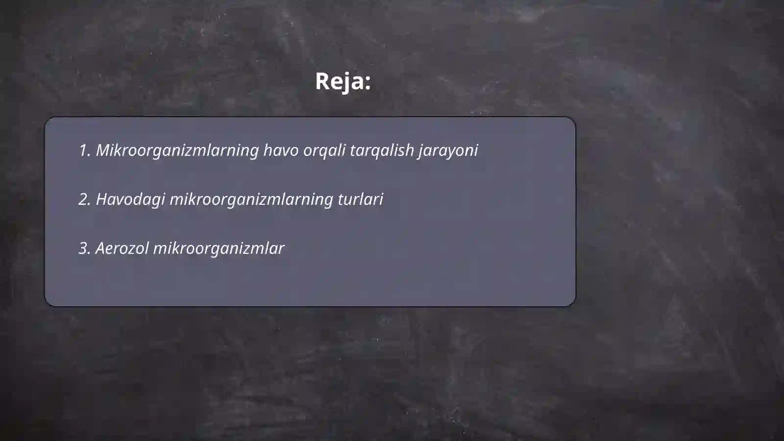 Mikroorganizmlarning havoda tarqalishii 2
