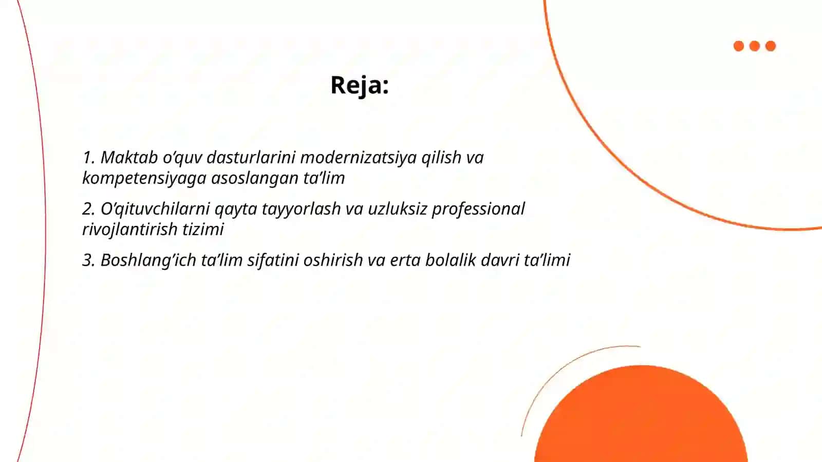 O'zbekiston Respublikasi ta'lim tizimi islohotlari 2