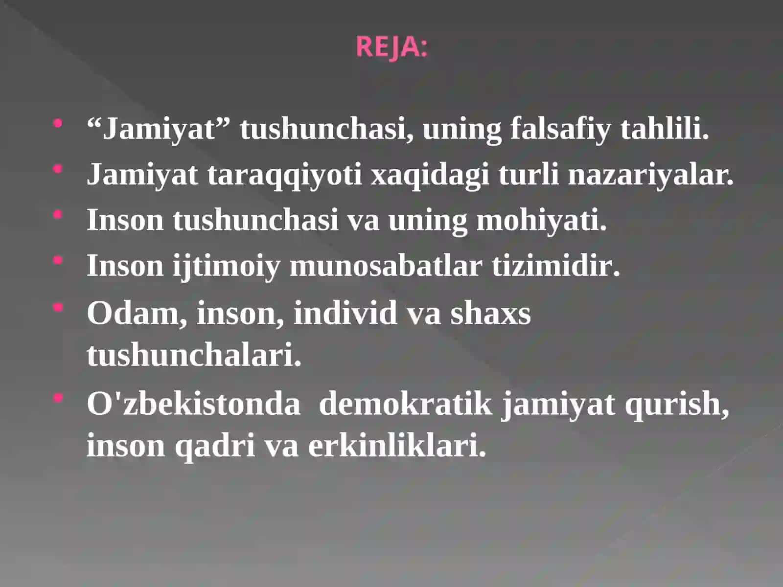 JAMIYAT VA INSON FALSAFASI 2