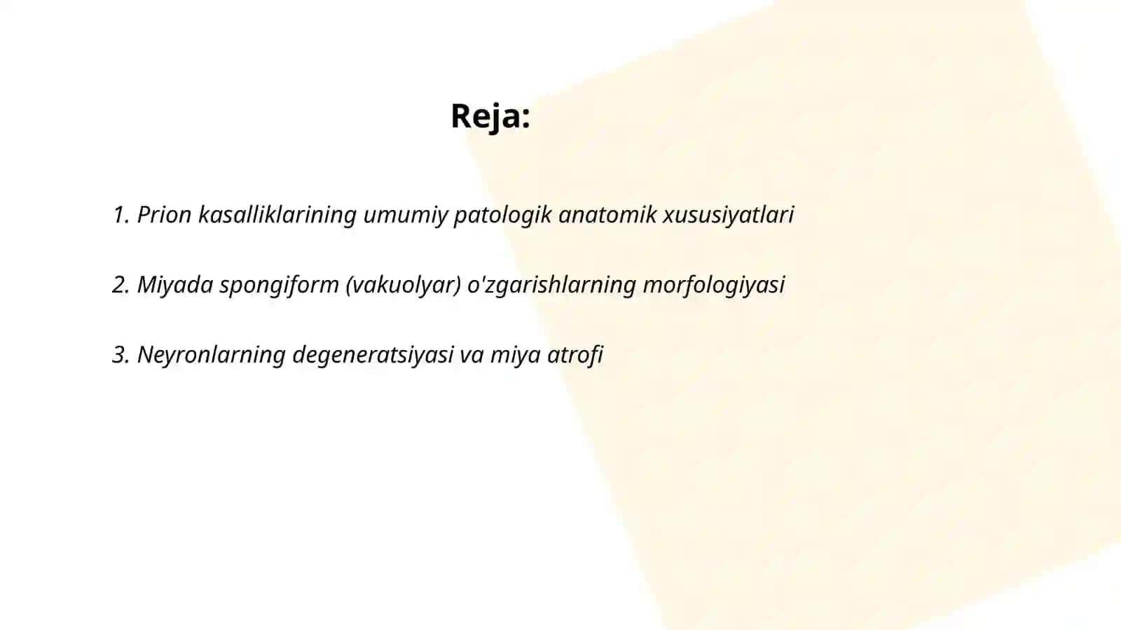 Prion kasalliklari patologik anatomiyasi 2