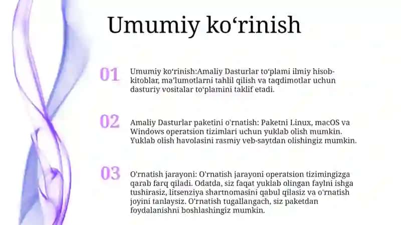 Amaliy Dasturlar PaketiniO’Rnatish 2