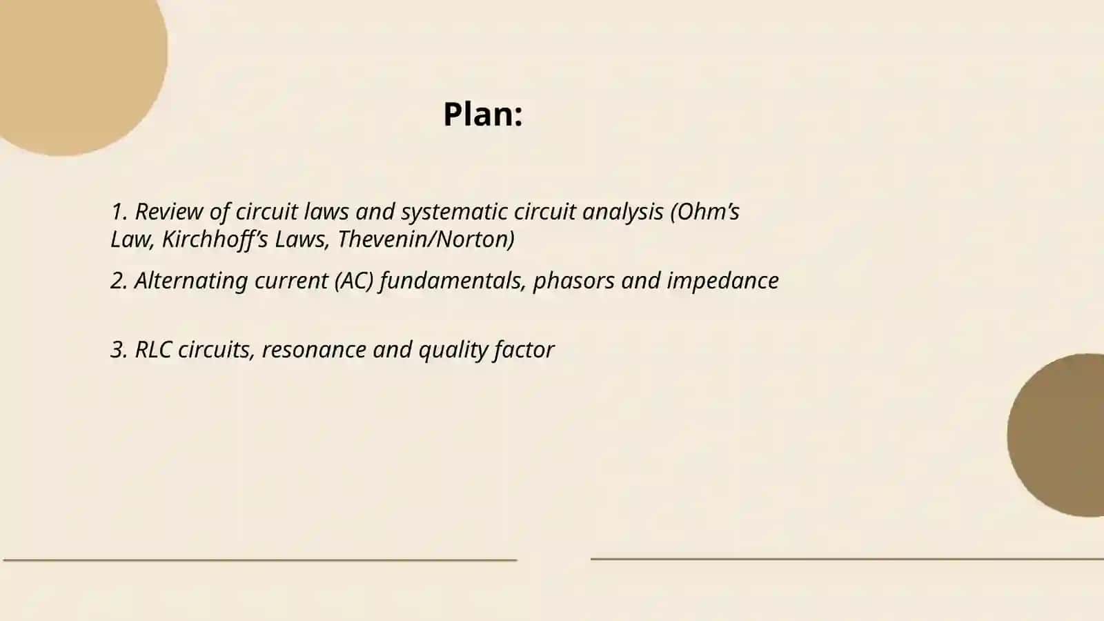 ELECTRONICS AND CIRCUITS 2 SCIENCE, CONTENT AND METHODS 2
