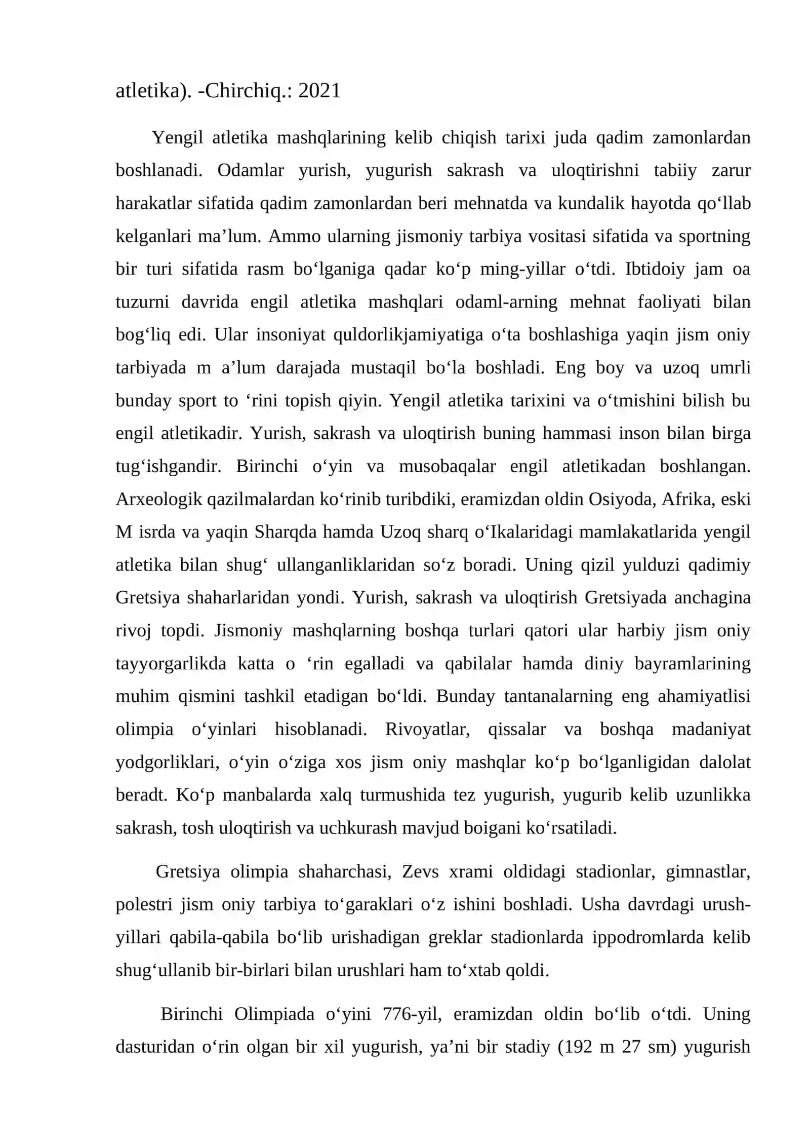 Yengil atletika: tarix, turlar va qoidalar 2