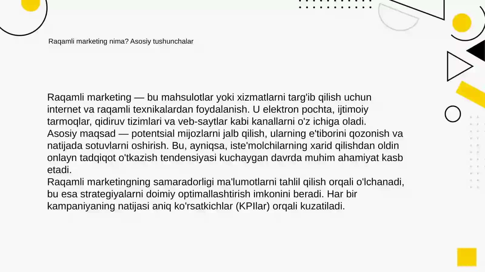 Raqamli marketing 2