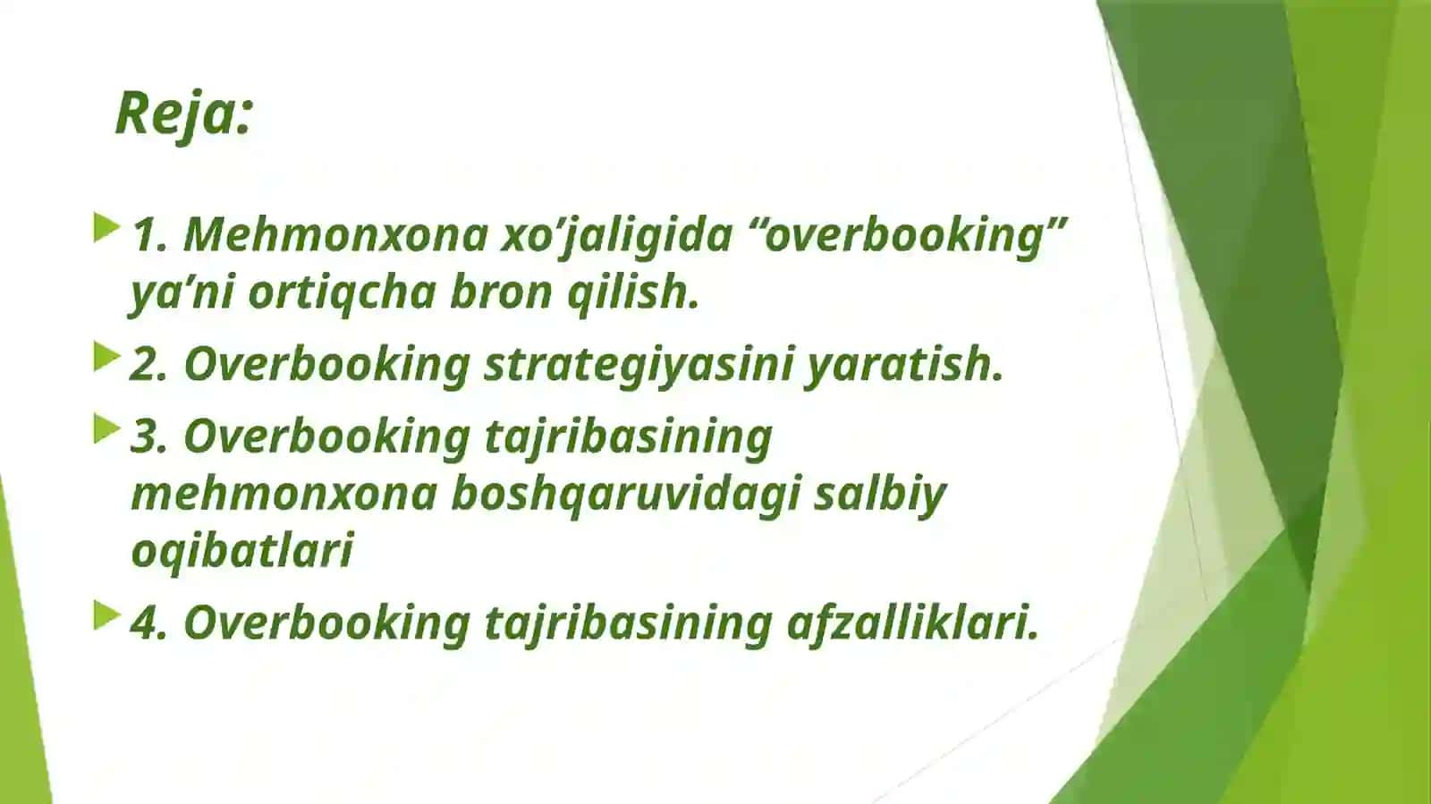 Mehmonxonalarda ortiqcha bron qilish 2