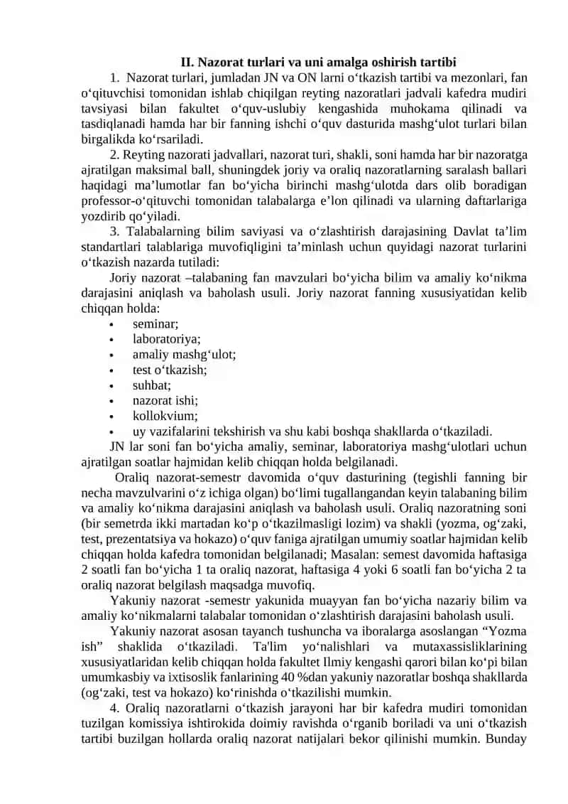 O'qitish jarayonida bilimlarni baholash tizimini o’rganish 2