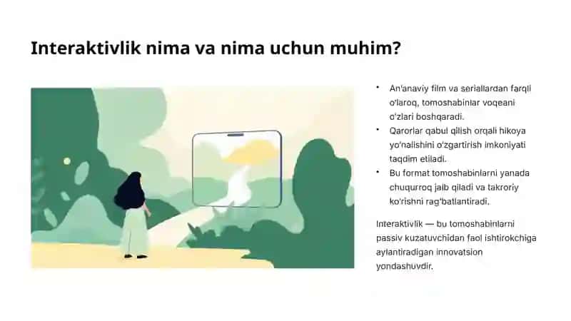 Interaktiv Filmlar va Seriallar: Kino va Tomoshabin O‘rtasidagi Yangi Aloqa 2