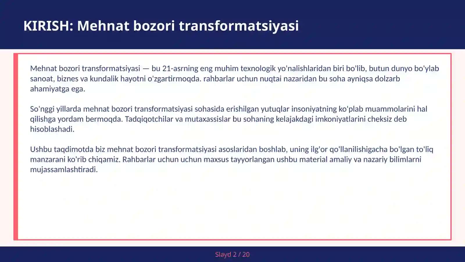 MEHNAT BOZORI TRANSFORMATSIYASI 2